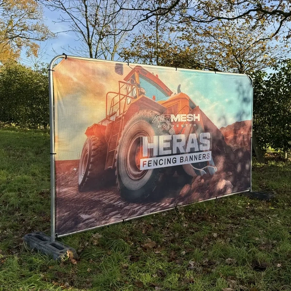 Heras Fencing Banners - AirMesh With Angled Corners