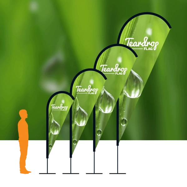 Teardrop product image with background