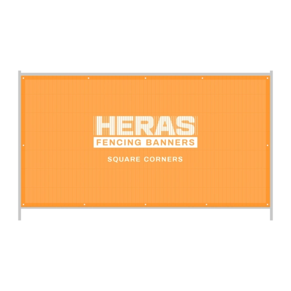Heras Fencing Banners With Square Corners