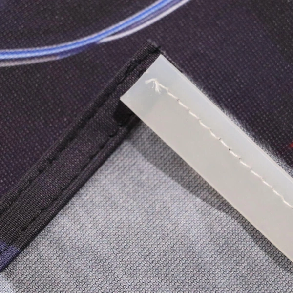 Display / Stretch Polyester - Sewn Hem and Silicone Edge Detail