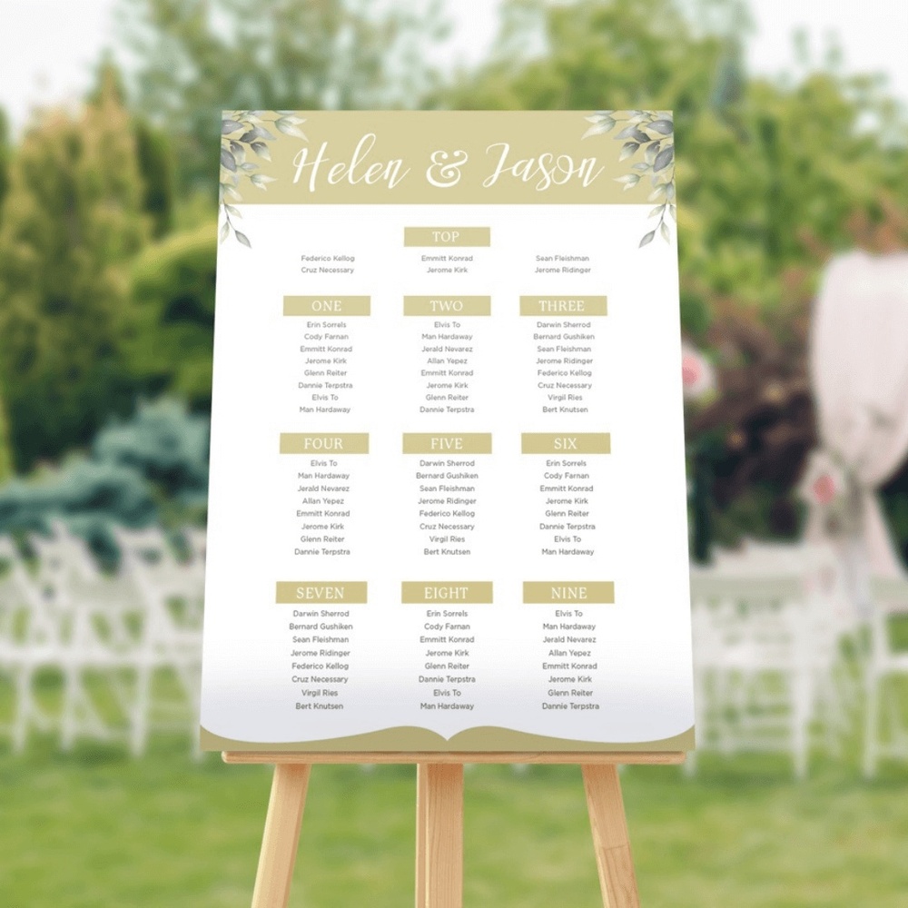 Wedding Table Plan